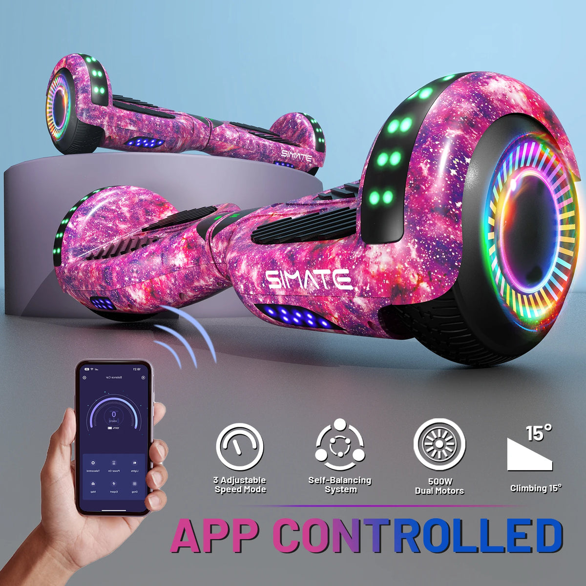 SIMATE P6 All Terrain Hoverboard With Bluetooth And App Control