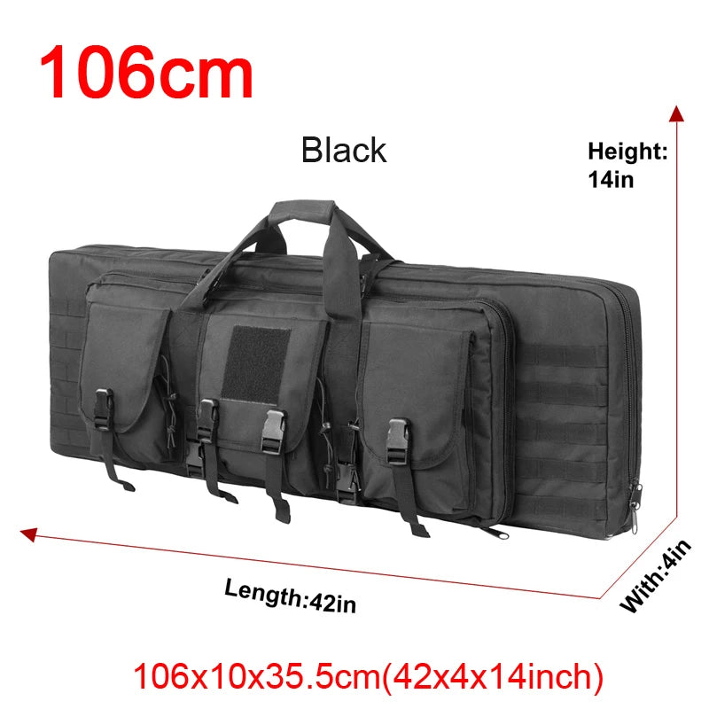 LQArmy Tactical Double Rifle Case Molle Hunting Airsoft Gun Backpack