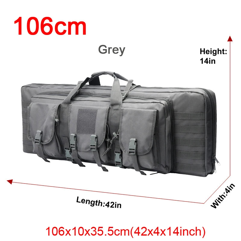 LQArmy Tactical Double Rifle Case Molle Hunting Airsoft Gun Backpack