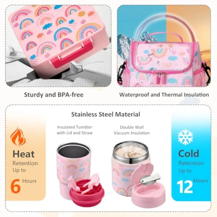 Stainless Steel Insulated Lunch Box Set With Carry Bag