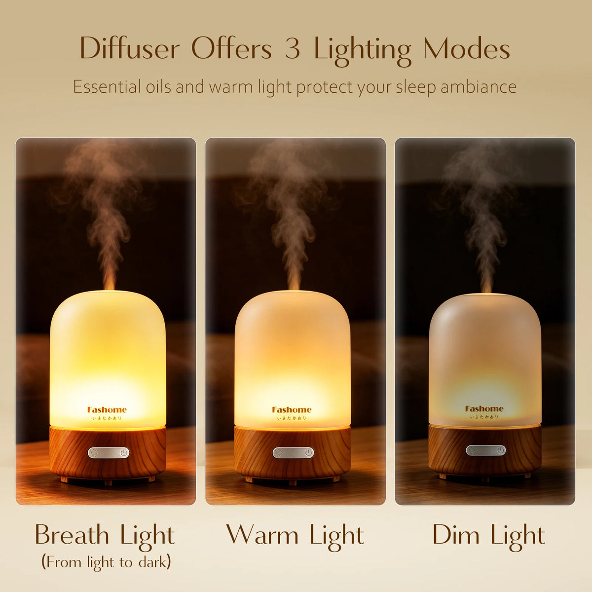 Fashome Ultrasonic Essential Oil Glass Aroma Diffuser And Humidifier