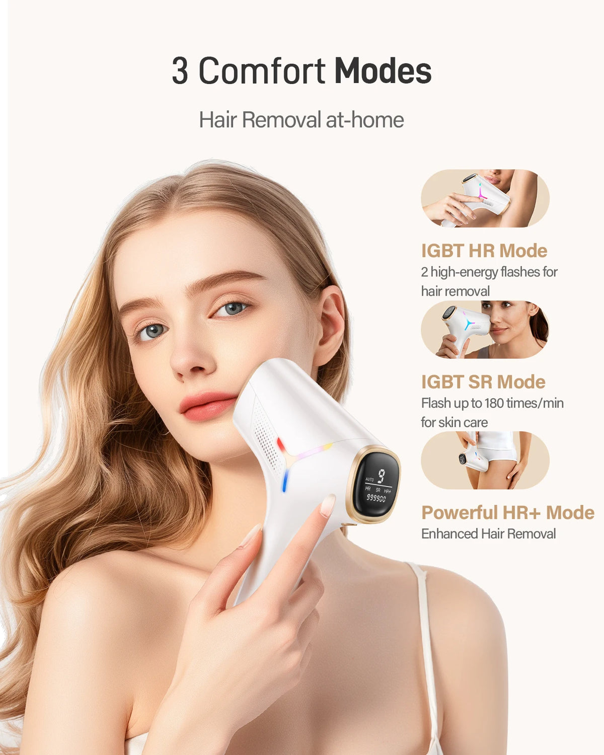 Totmizby Portable IPL Hair Removal Device For Face And Body