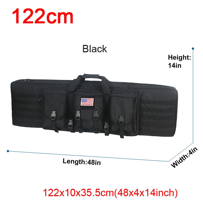 LQArmy Tactical Double Rifle Case Molle Hunting Airsoft Gun Backpack