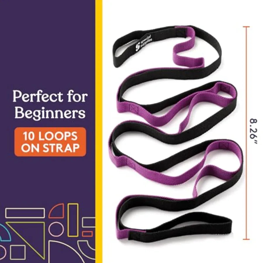 Yoga Stretching Strap for Flexibility Stability Fitness and Therapy