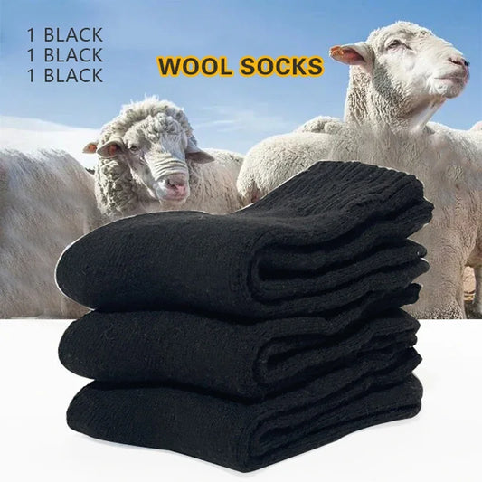 Winter Warm Wool Blend Crew Socks Unisex Soft Cozy Comfort