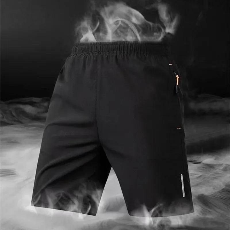 Ice Silk Quick Dry Athletic Shorts For Running Gym Fitness