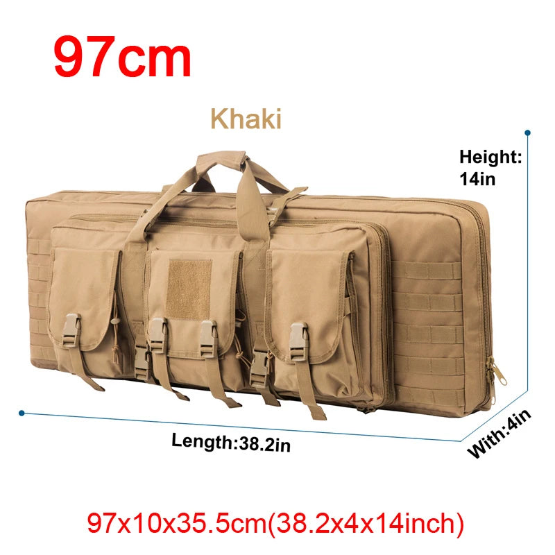 LQArmy Tactical Double Rifle Case Molle Hunting Airsoft Gun Backpack