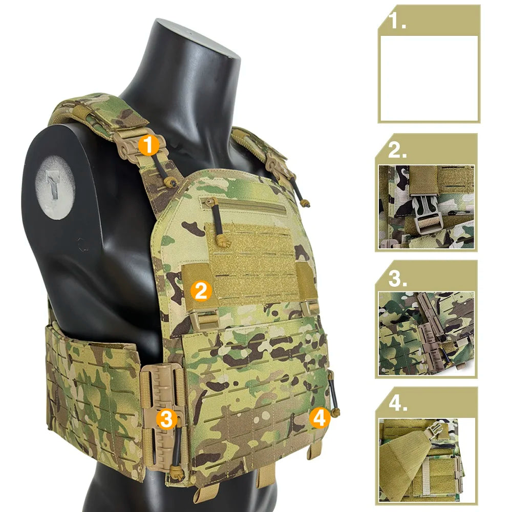 UnionTac Lavc Modular Nylon Tactical Plate Carrier Vest
