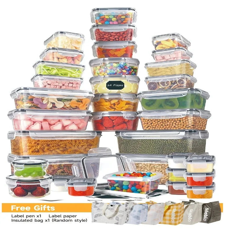 BPA Free Airtight Food Storage Containers With Locking Lids