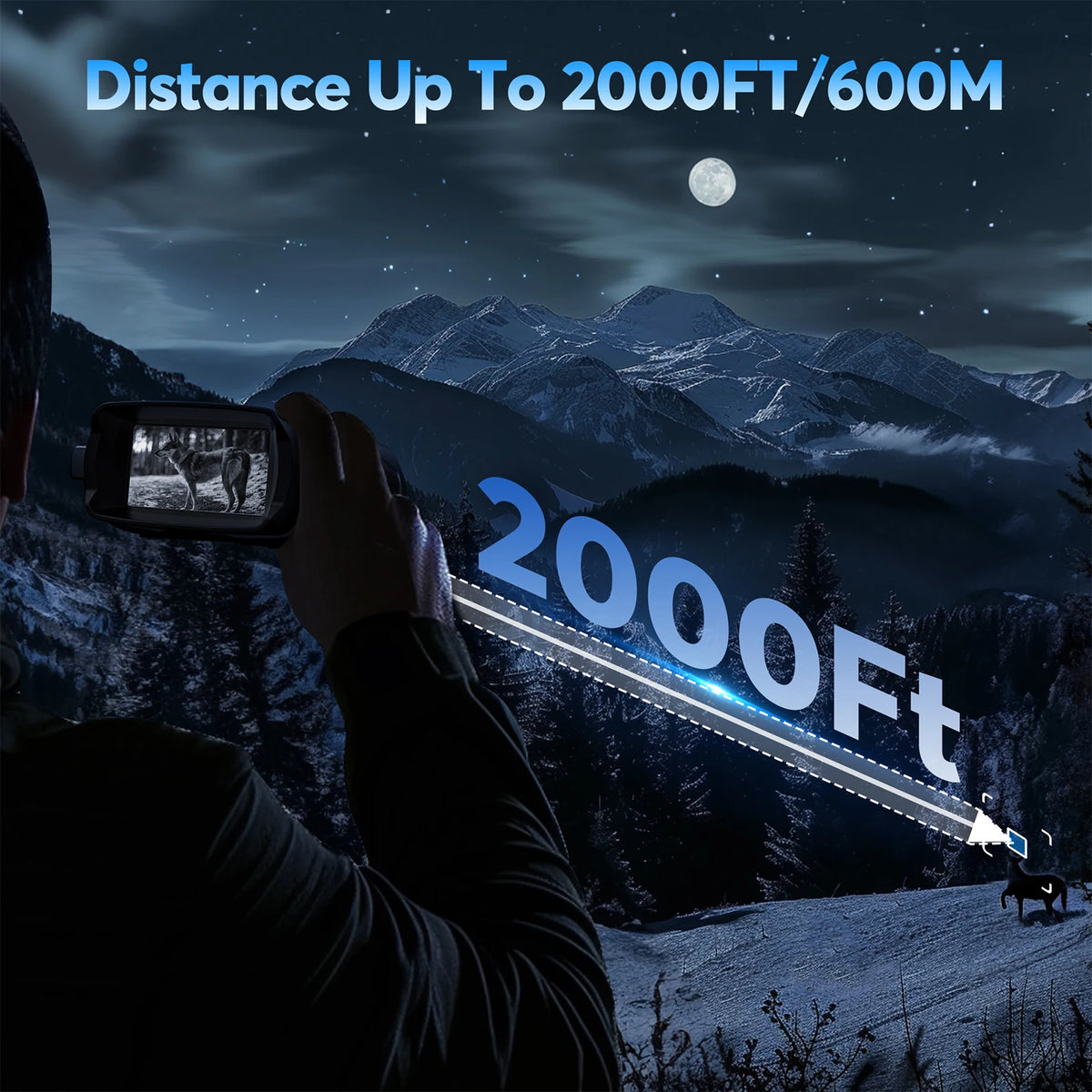 Rechargeable 4K Night Vision Binoculars With Infrared Digital Zoom