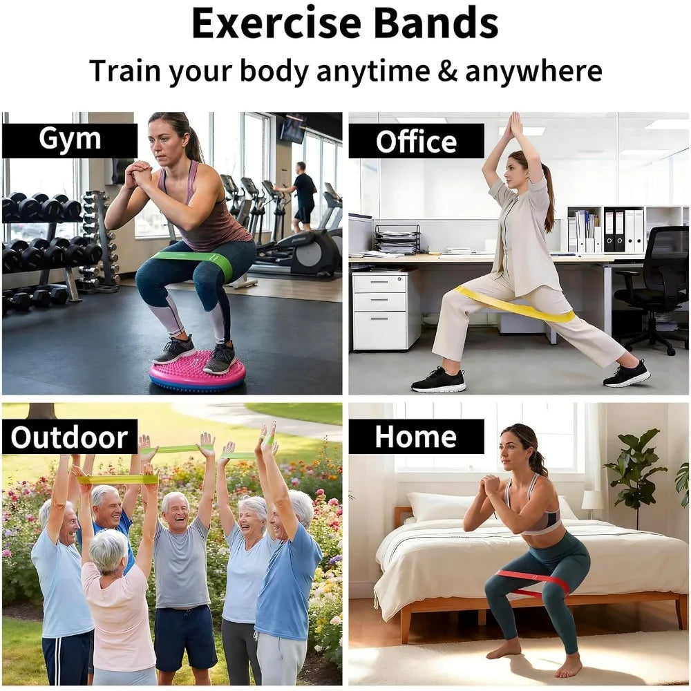 TPE Resistance Bands Set for Strength Training Stretching and Fitness
