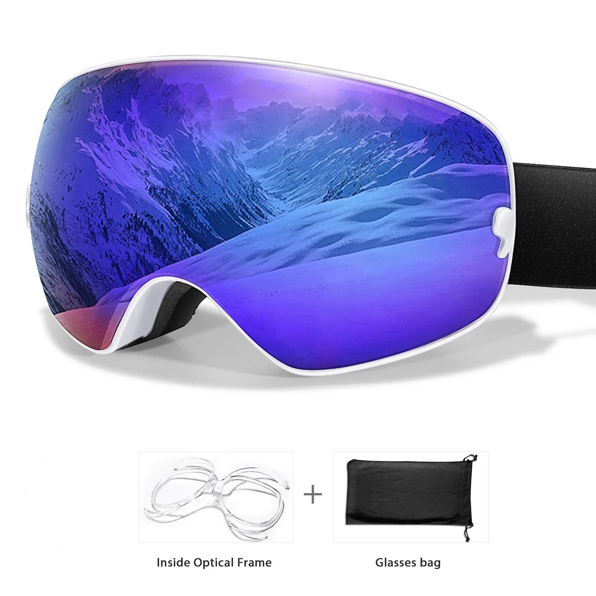 Unisex Professional UV400 Antifog Ski Goggles For Winter Sports
