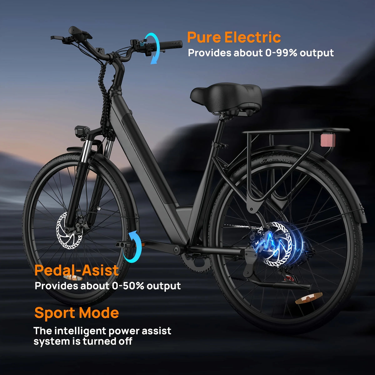 Urlife E26 350W Electric Commuter Bike Featuring 48V Battery