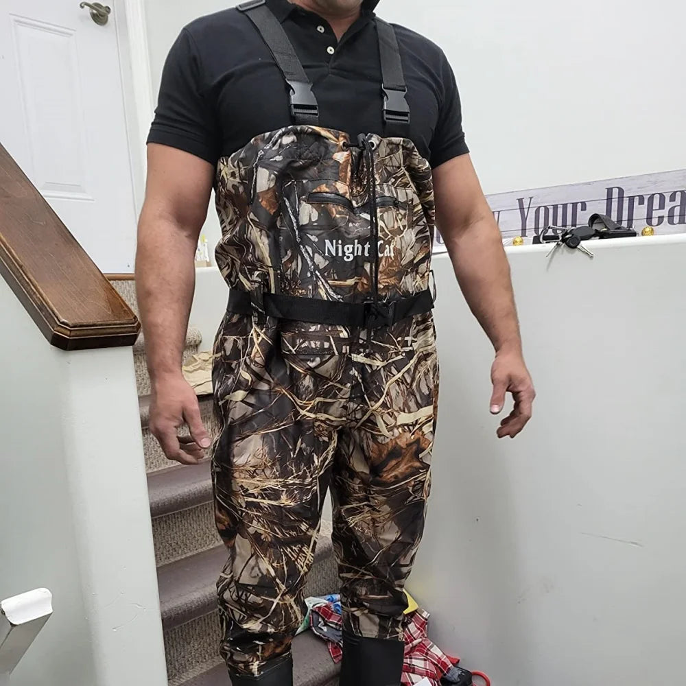 Night Cat Waterproof Chest Fishing Waders With Bootfoot Belt