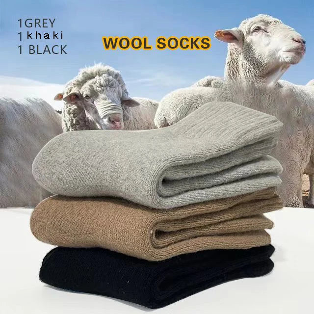 Winter Warm Wool Blend Crew Socks Unisex Soft Cozy Comfort