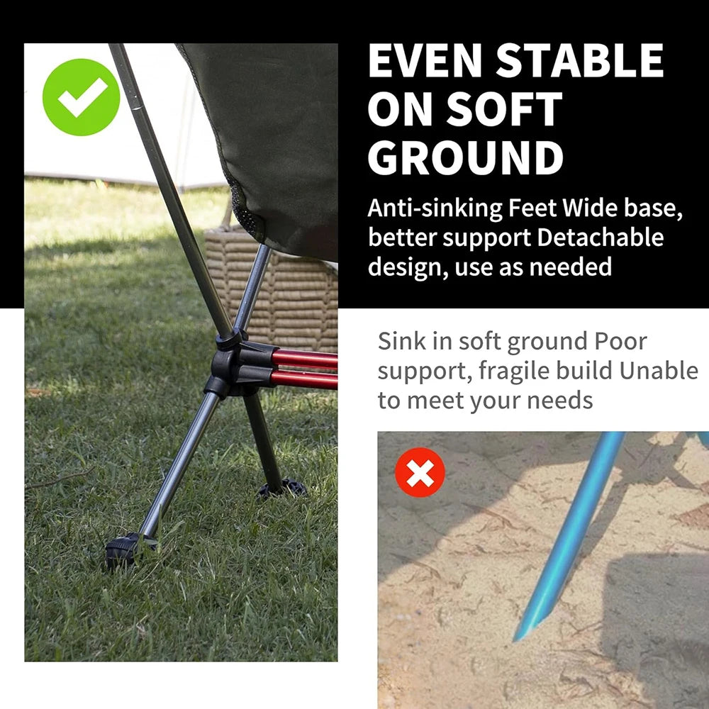 Naturehike Portable Folding Camping Chair With Anti Sinking Feet