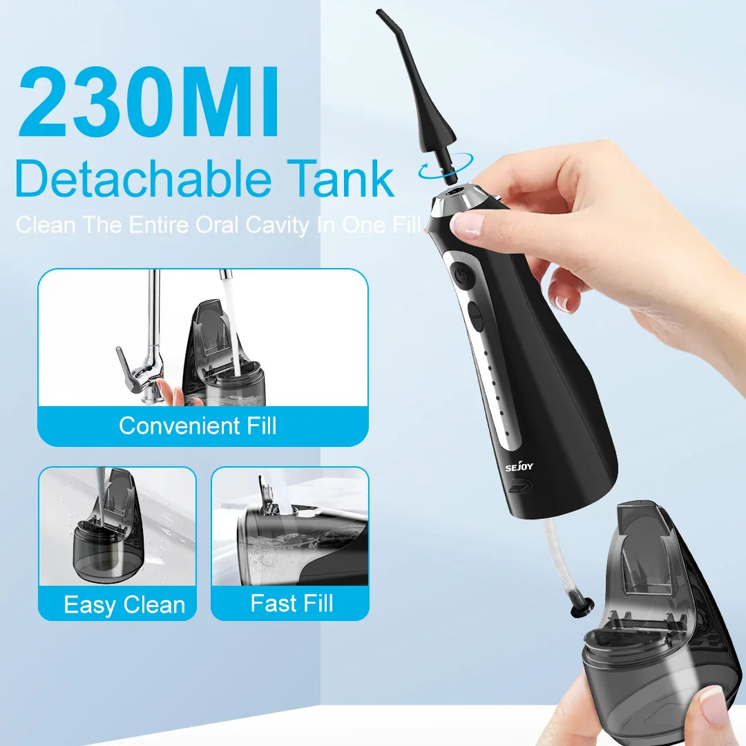 Sejoy Water Flosser Portable Oral Irrigator Teeth Cleaner