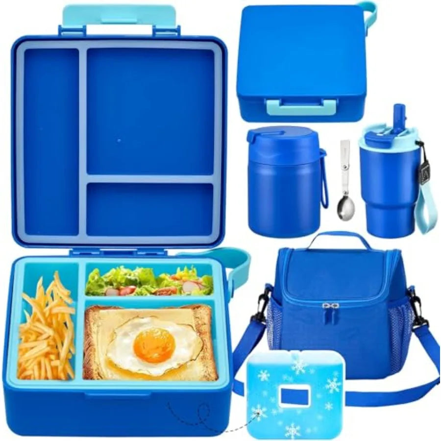 Stainless Steel Insulated Lunch Box Set With Carry Bag