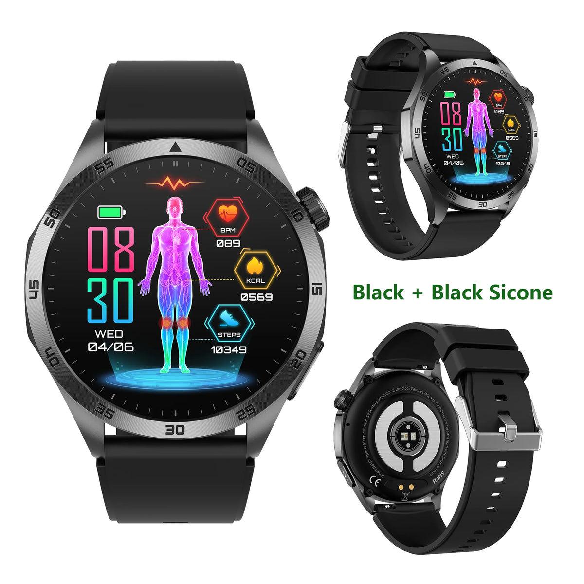ECG PPG Smartwatch With Blood Oxygen And Bluetooth Calling