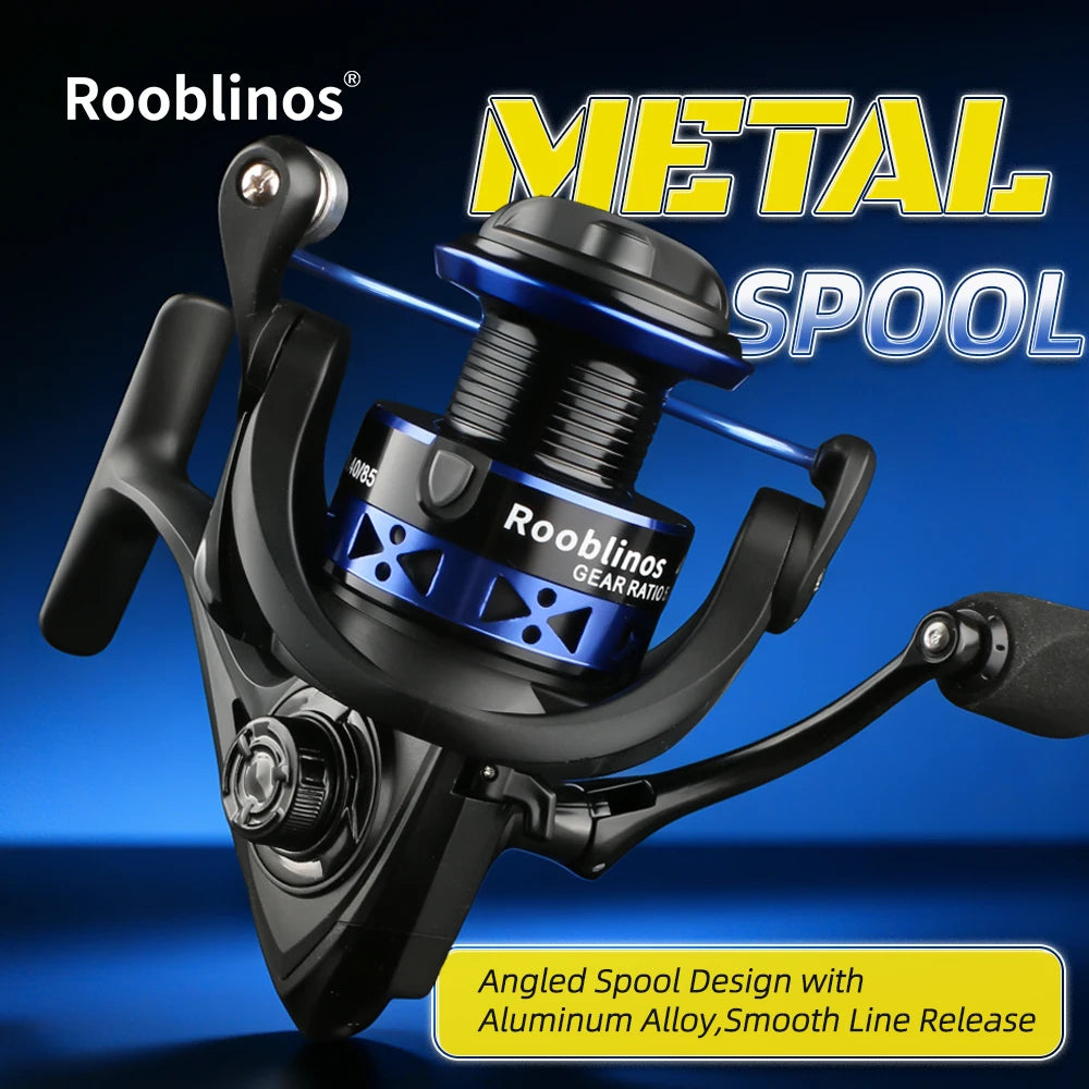 Rooblinos Easting Spinning Fishing Reel Metal Spool 12BB