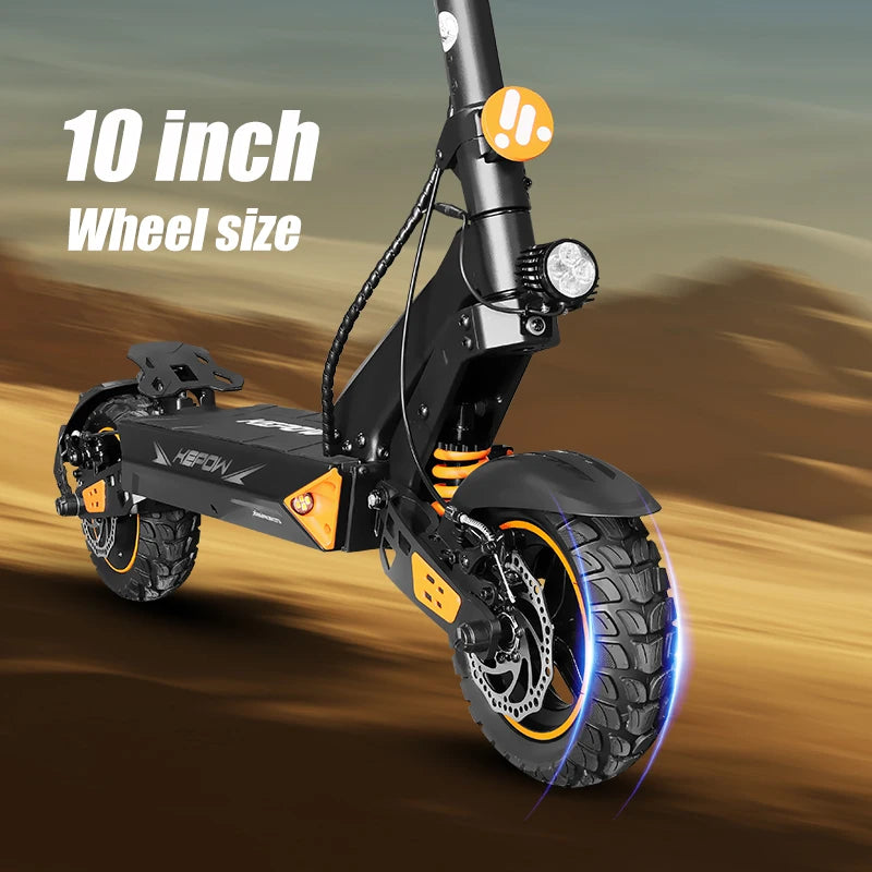 KEPOW Foldable Electric Scooter With Dual Suspension For Adults