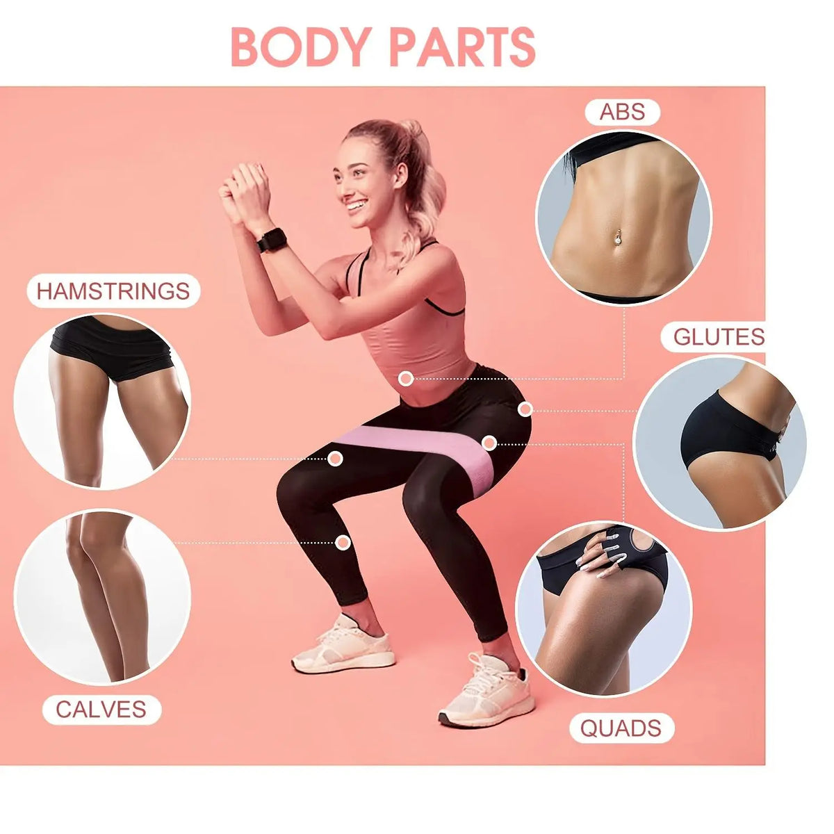 Resistance Bands For Legs And Glutes Home Workout Fitness Set