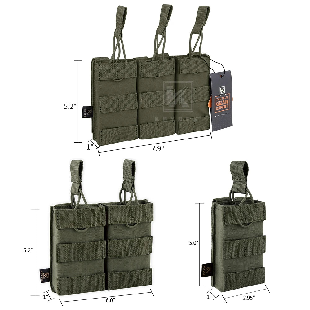 KRYDEX Tactical MOLLE Magazine Pouch For M4 Rifle Systems