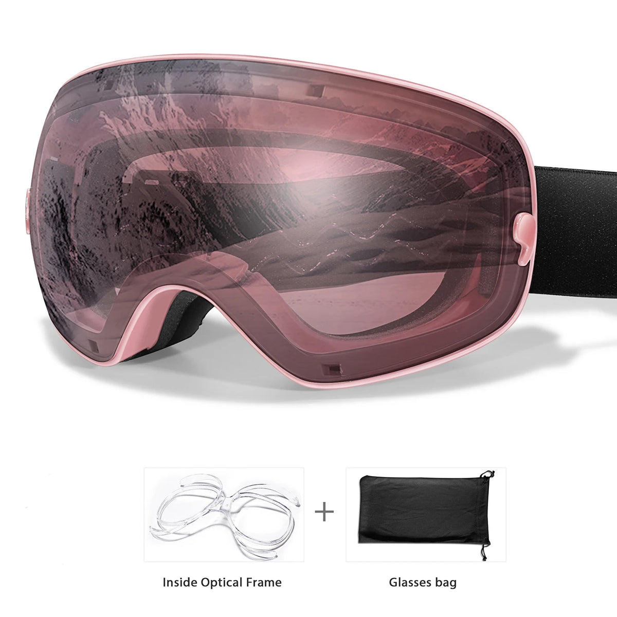 Unisex Professional UV400 Antifog Ski Goggles For Winter Sports