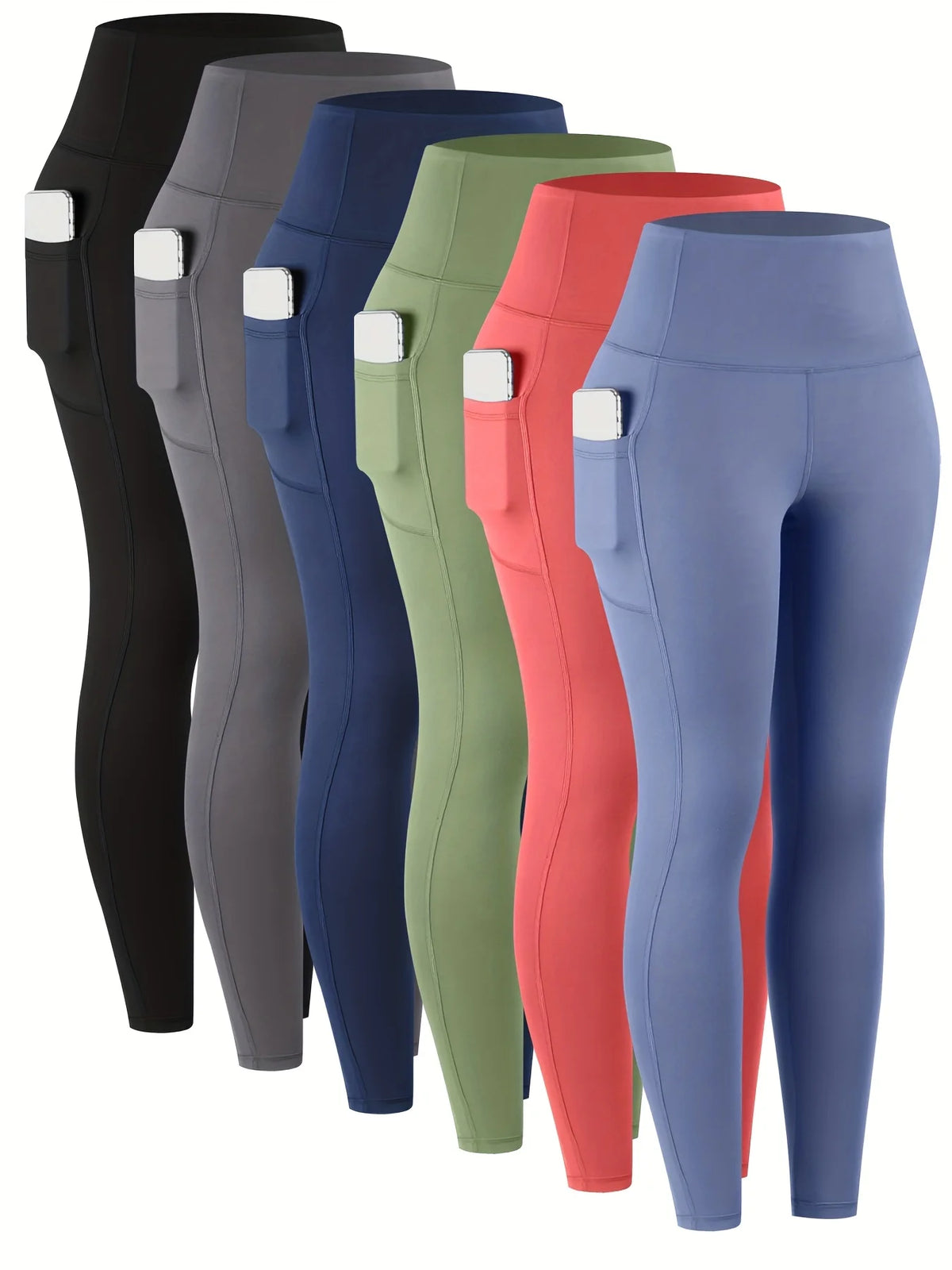 Women's High Waist Leggings With Pockets For Yoga And Fitness