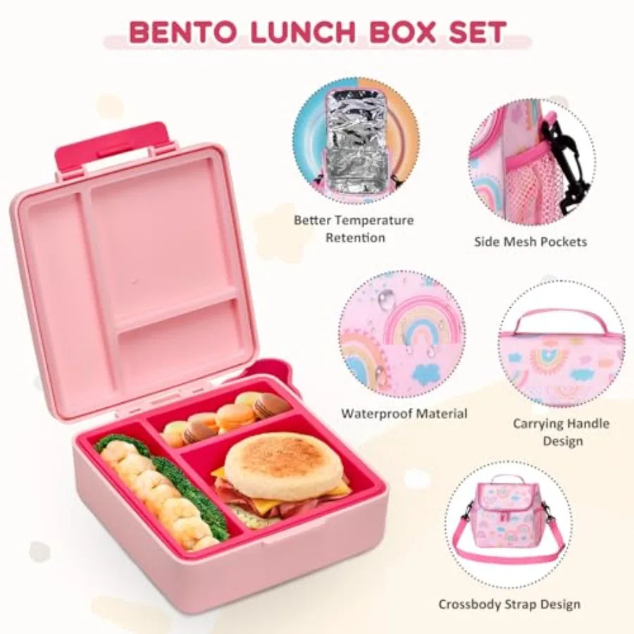 Stainless Steel Insulated Lunch Box Set With Carry Bag