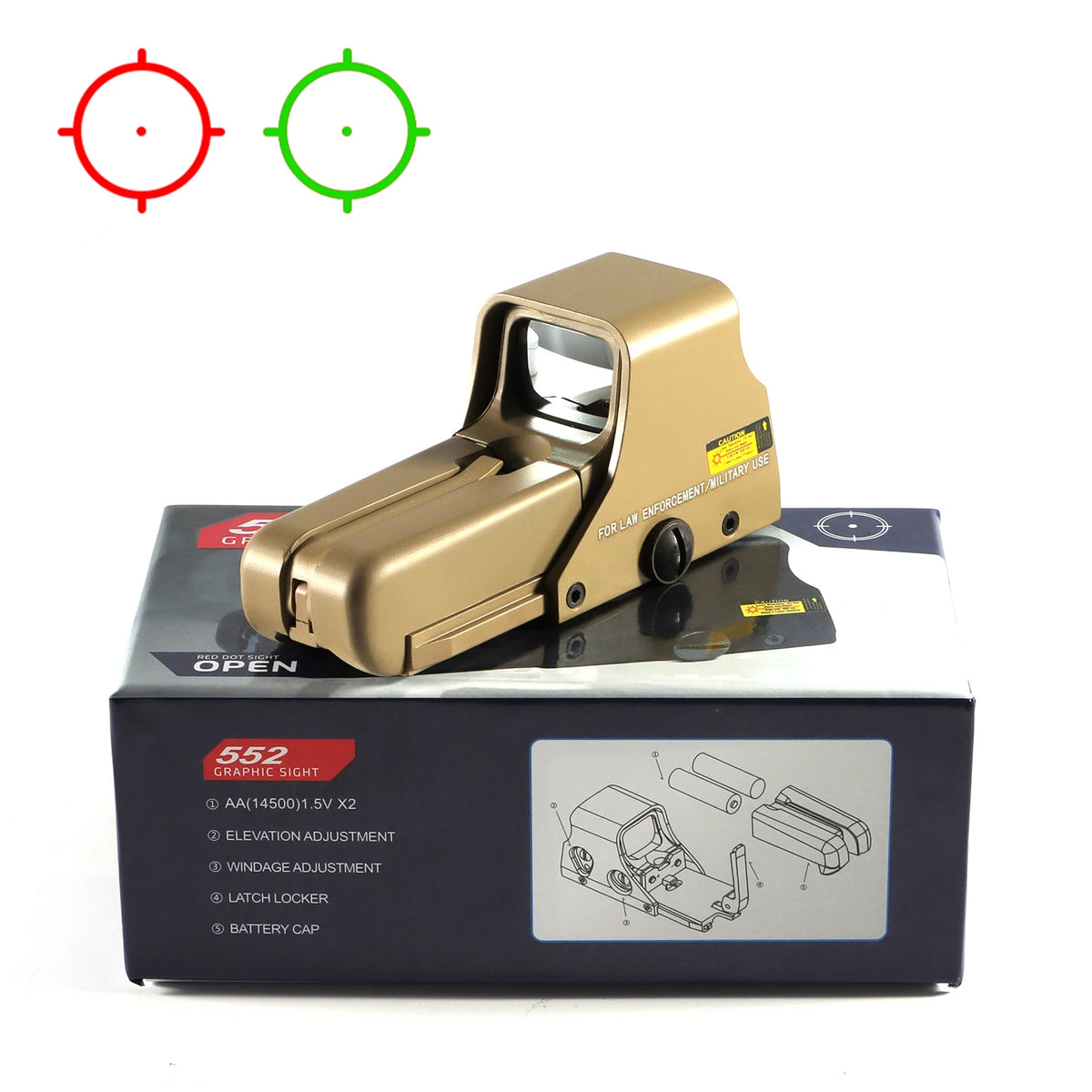 Bestsight Red And Green Dot Hunting Reflex Sight Scope