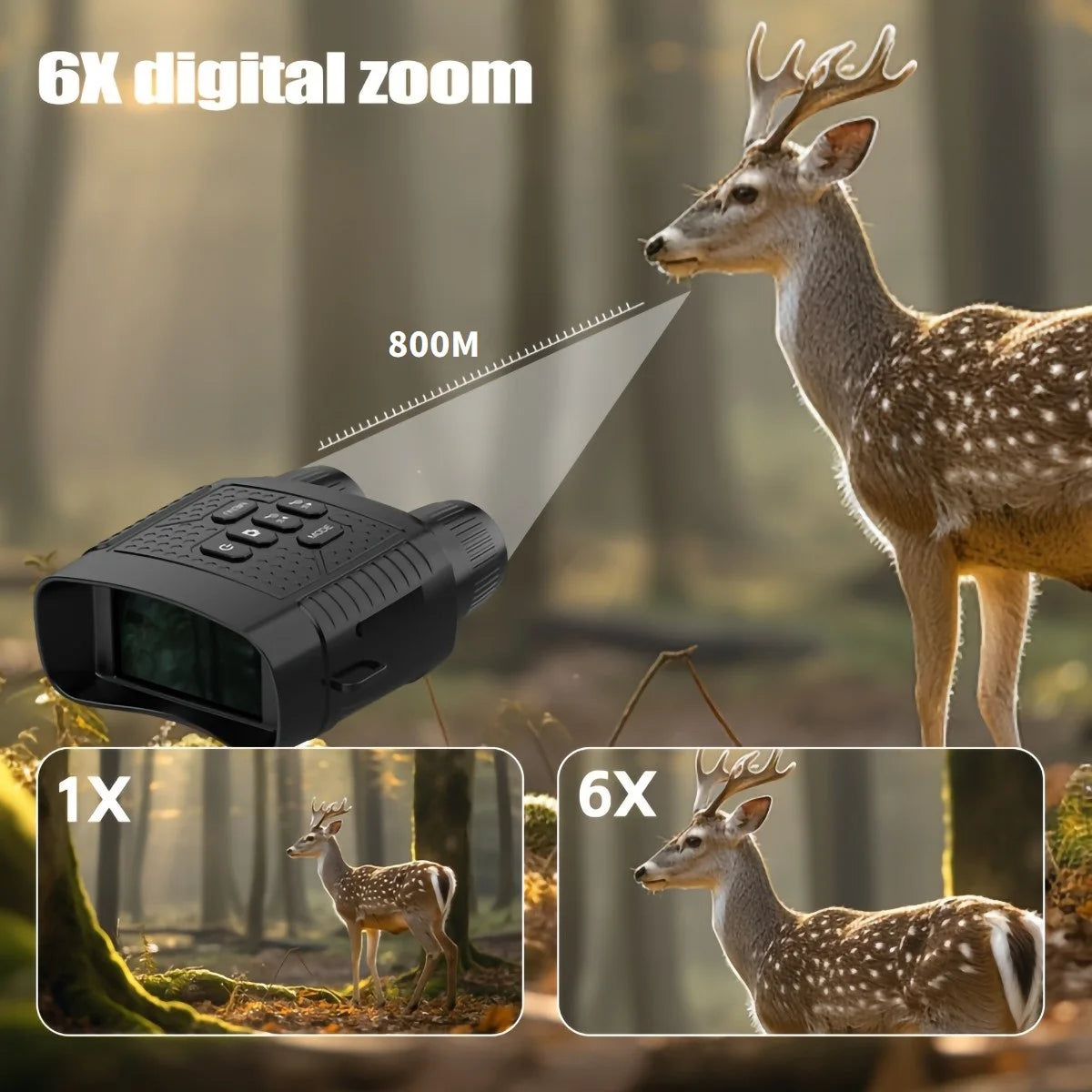 Rechargeable 2.5K Night Vision Monocular With 6X Infrared Zoom
