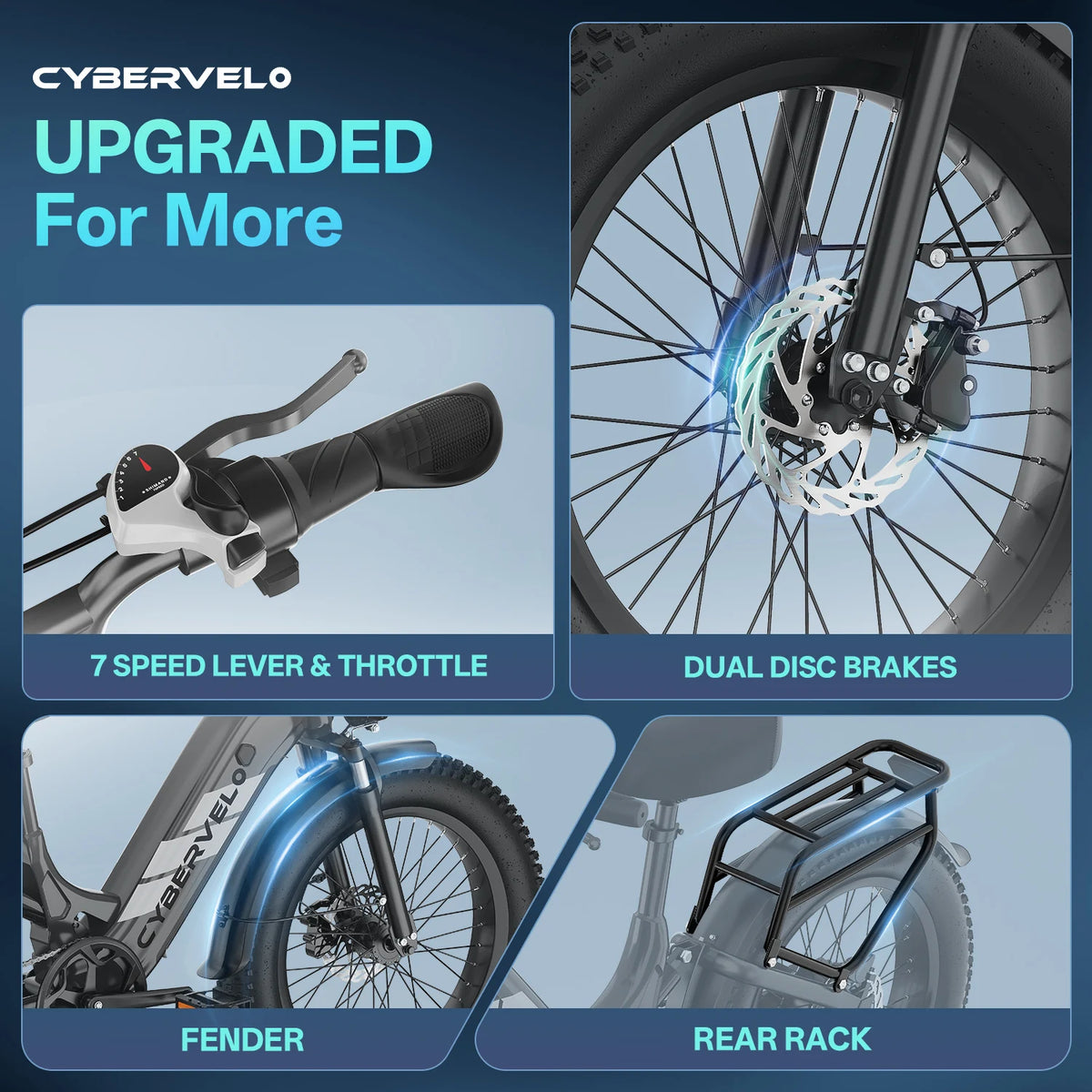Cybervelo 1500W Step Thru Commuter Electric Bike Long Range