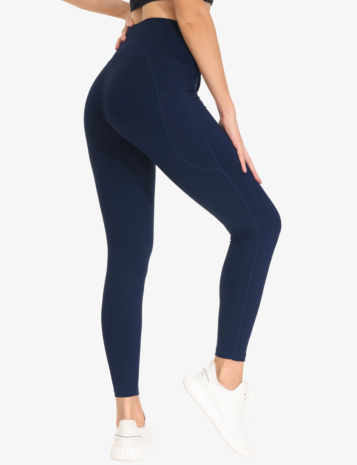 THE GYM PEOPLE Women's Cross Waist Tummy Control Yoga Leggings