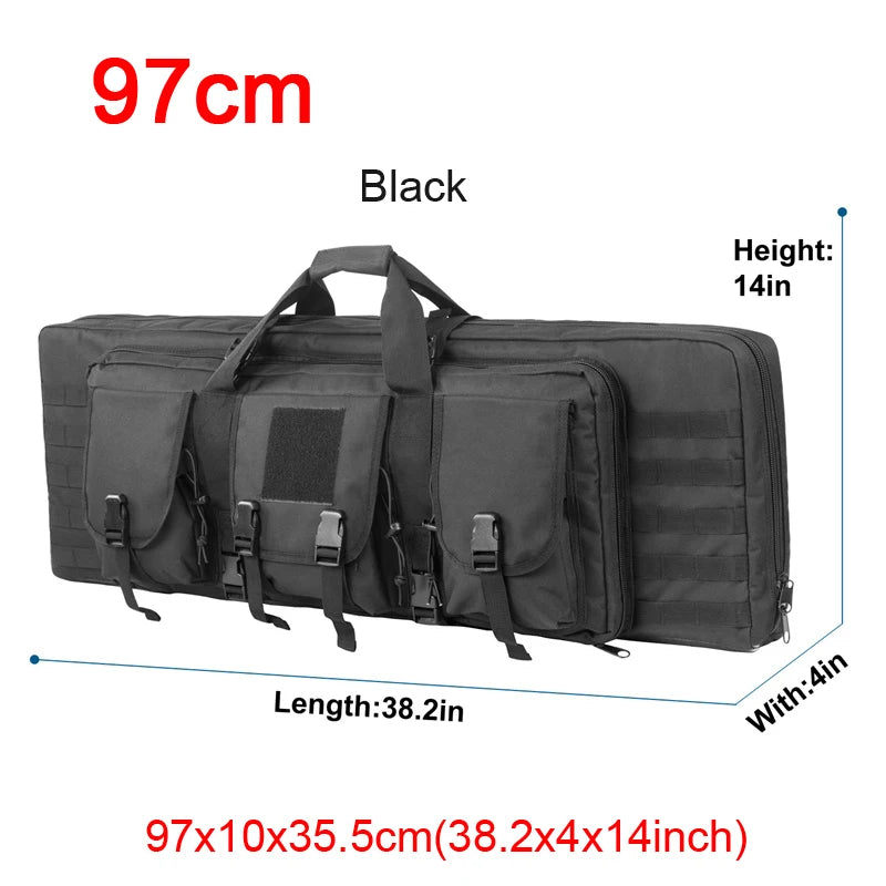 LQArmy Tactical Double Rifle Case Molle Hunting Airsoft Gun Backpack
