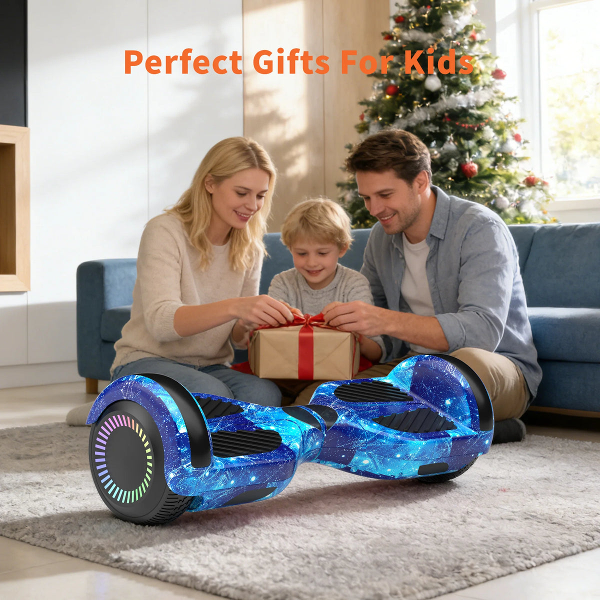 Commugo Self Balancing Hoverboard With Bluetooth Speaker And LED Lights