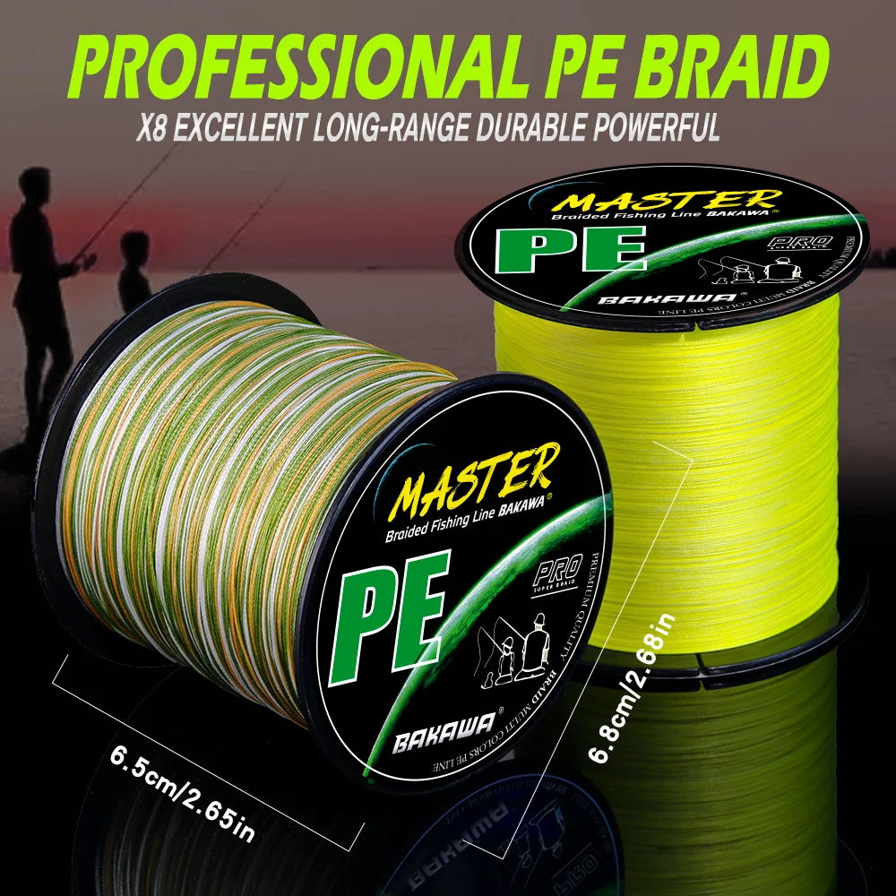 Bakawa Braided PE Fishing Line For Saltwater And Carp Angling