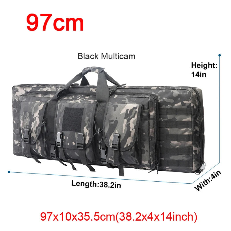 LQArmy Tactical Double Rifle Case Molle Hunting Airsoft Gun Backpack