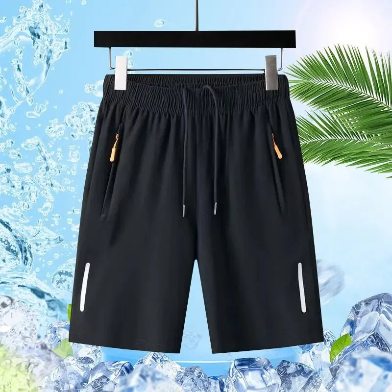Ice Silk Quick Dry Athletic Shorts For Running Gym Fitness