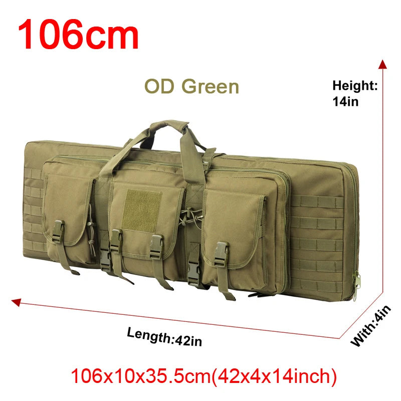 LQArmy Tactical Double Rifle Case Molle Hunting Airsoft Gun Backpack