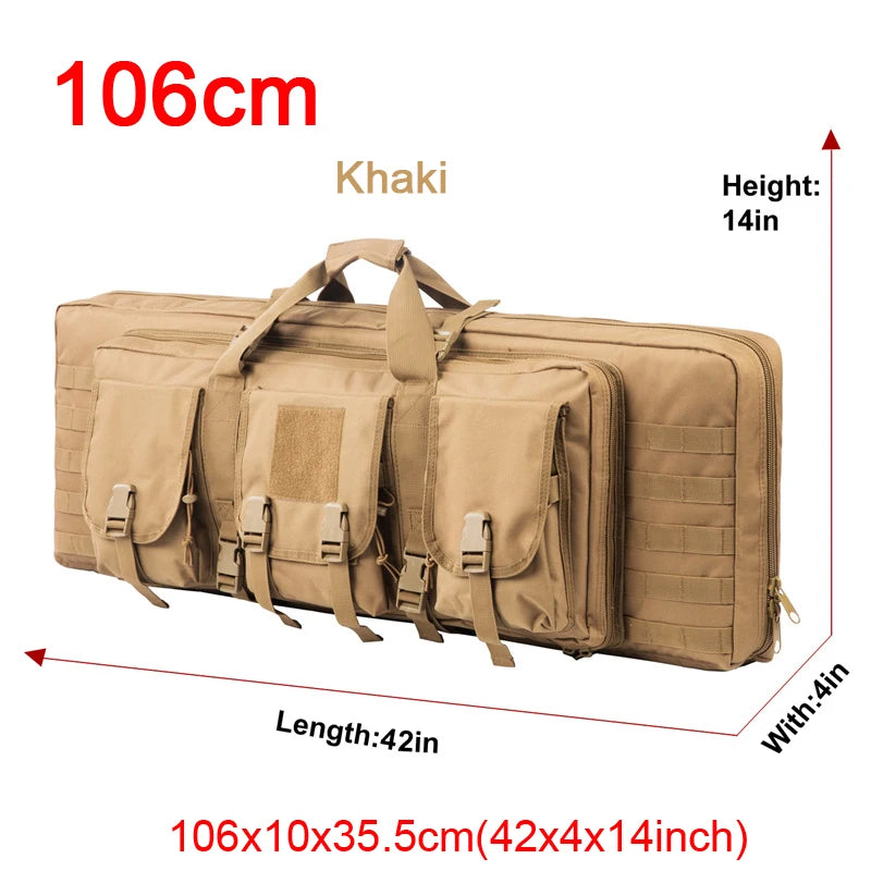 LQArmy Tactical Double Rifle Case Molle Hunting Airsoft Gun Backpack