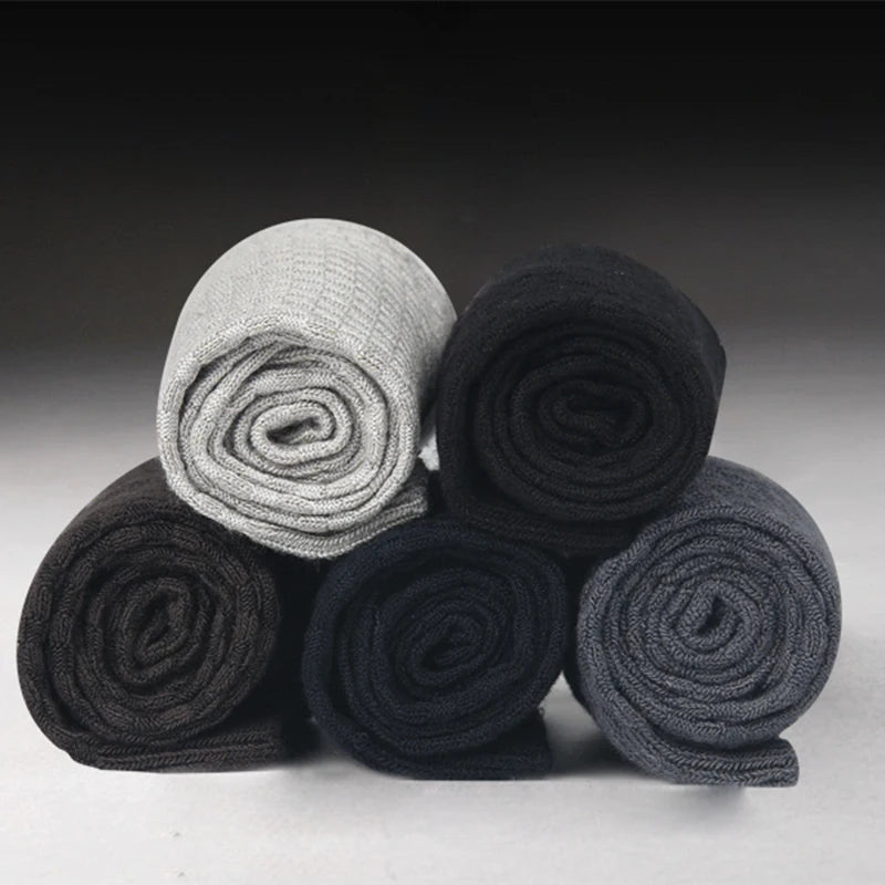 Men's Bamboo Fiber Socks 10 Pairs Pack Comfort Crew Length