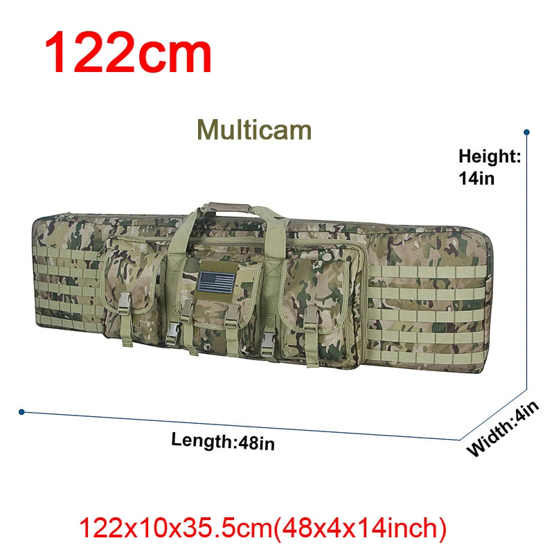 LQArmy Tactical Double Rifle Case Molle Hunting Airsoft Gun Backpack