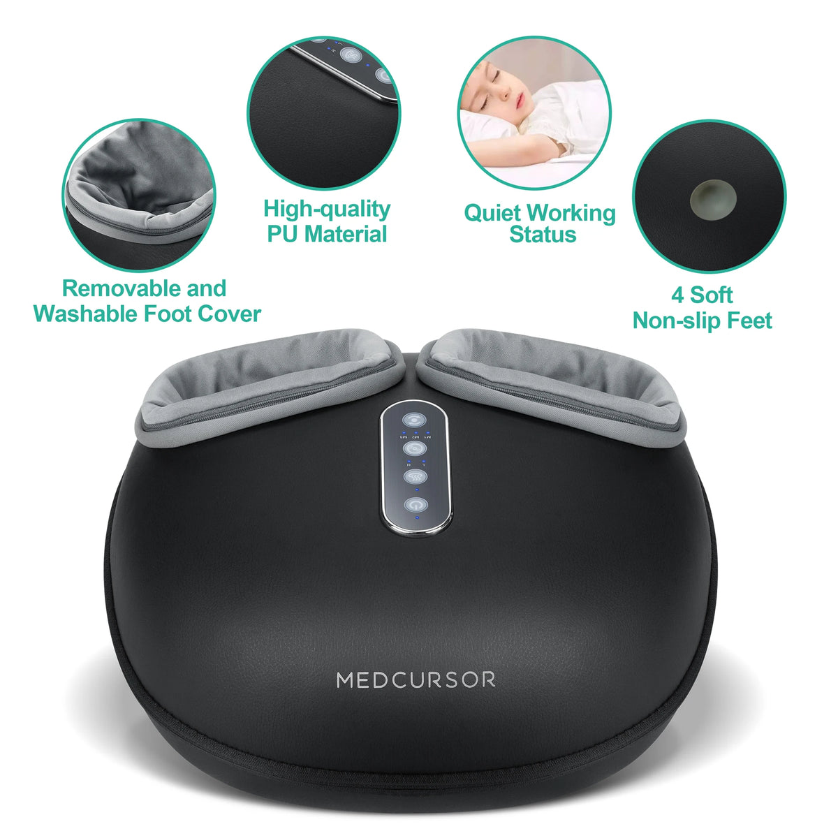 Medcursor Electric Shiatsu Foot Massager With Heat And Relaxation