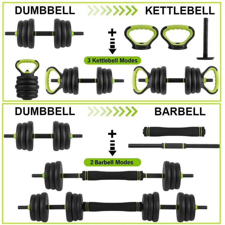 Twister.Ck Adjustable Dumbbells Free Weight Set With Connector Home Gym