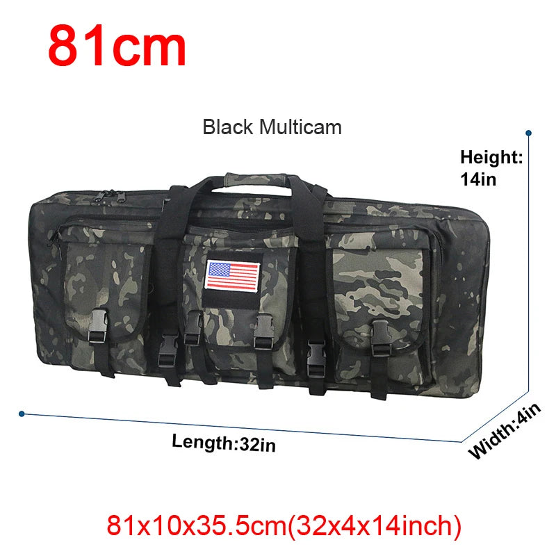 LQArmy Tactical Double Rifle Case Molle Hunting Airsoft Gun Backpack