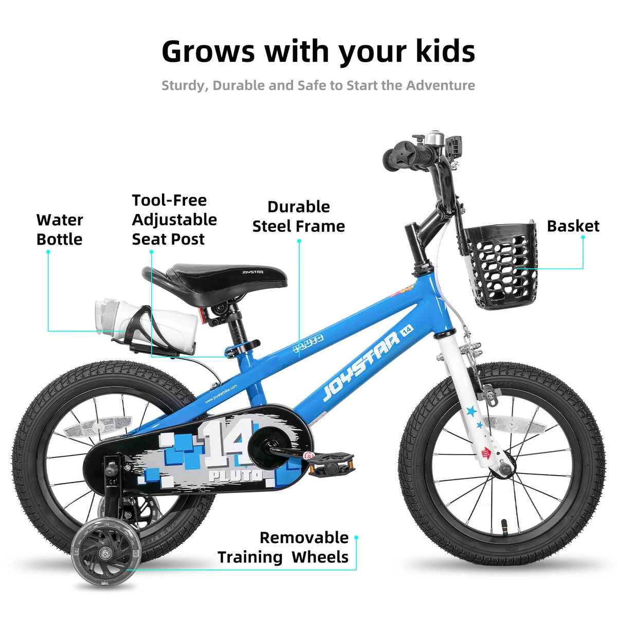 JOYSTAR Youth Bicycle With Training Wheels And Steel Frame