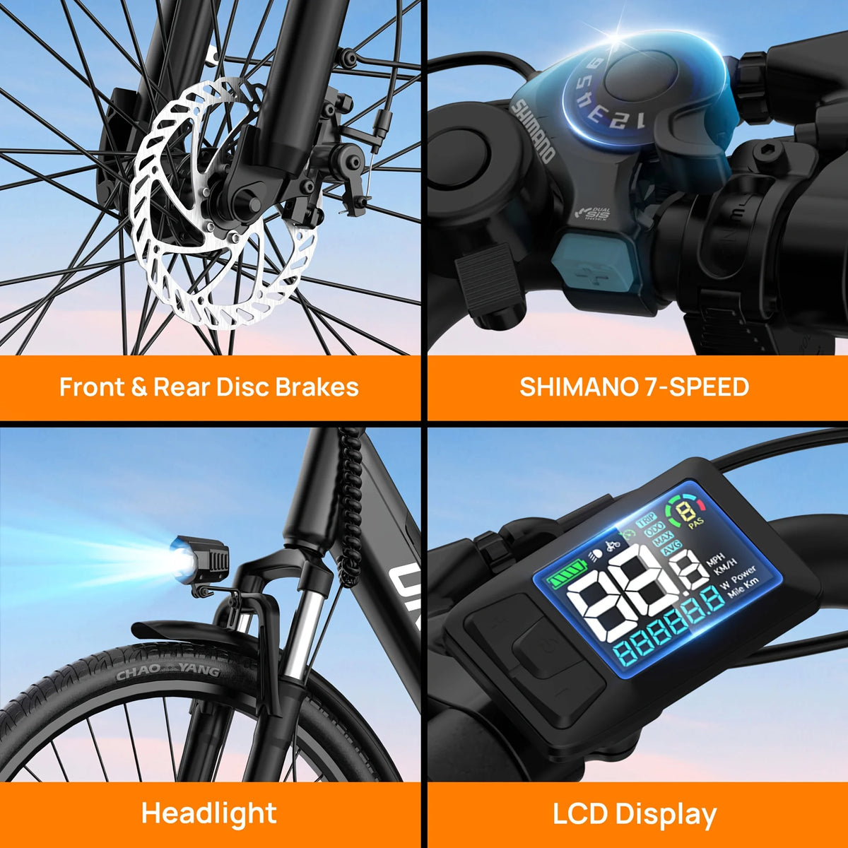 Urlife E26 350W Electric Commuter Bike Featuring 48V Battery
