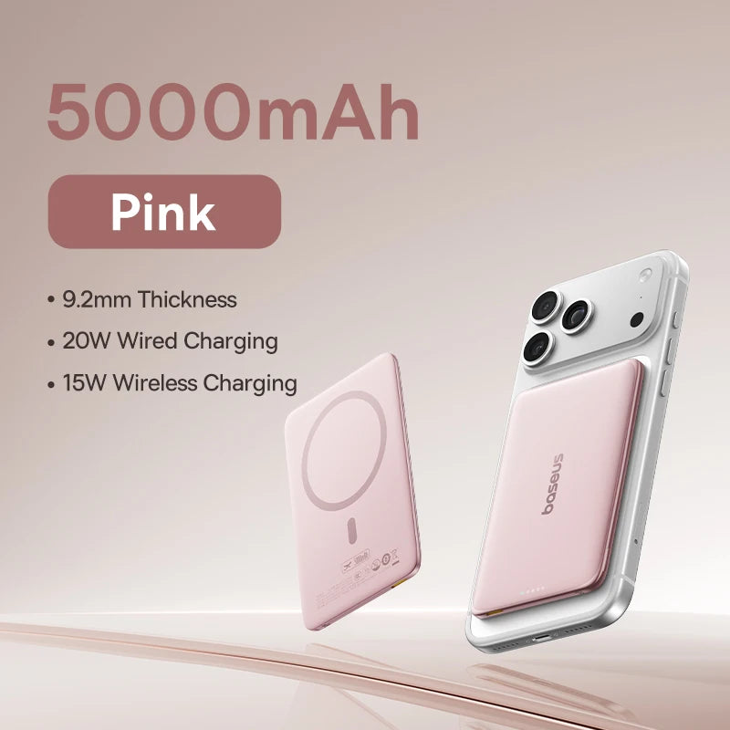 Baseus Magnetic Wireless Power Bank With USB C Fast Charging