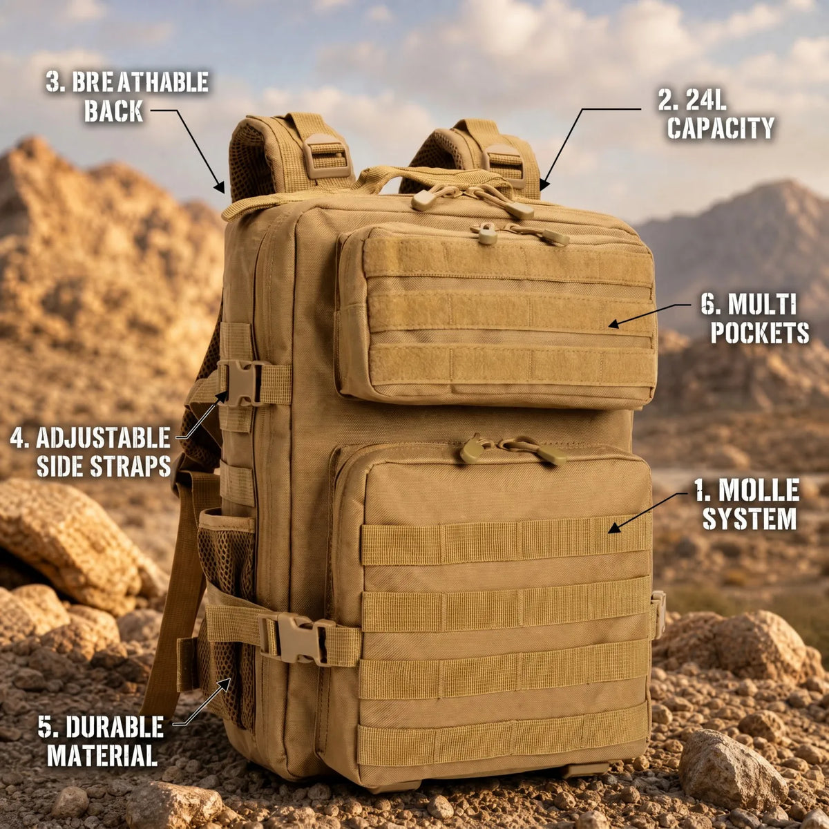 ReFire Gear Tactical Hunting Backpack With Modular Molle System Design